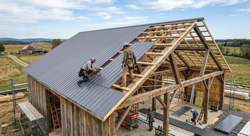 Barn Roof Construction in Hall County, GA