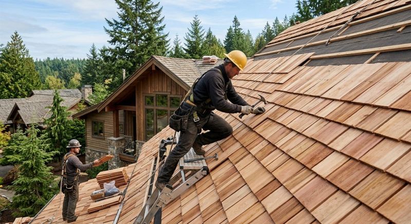 Cedar Roof Installation in Commerce, GA