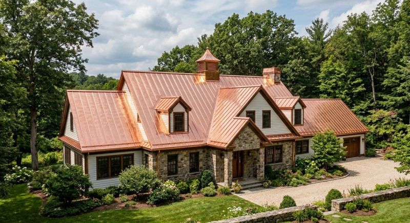 Copper Roof Replacement in Hall County, GA