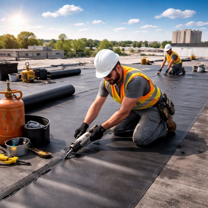 Rubber Roof Installation in Hall County, GA