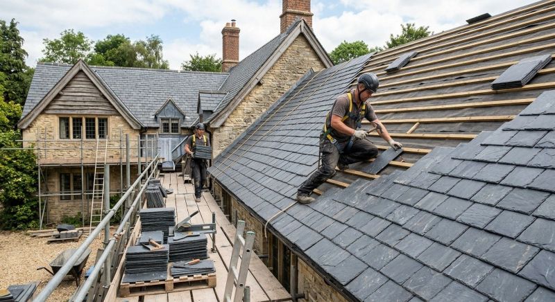 Slate Roof Construction in Braselton, GA