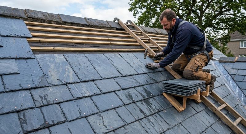 Slate Roof Construction in Commerce, GA