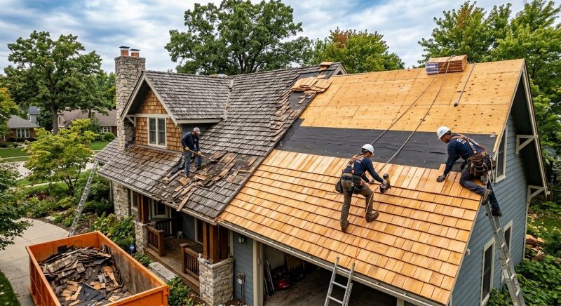Wood Shingle Roof Replacement in Hall County, GA